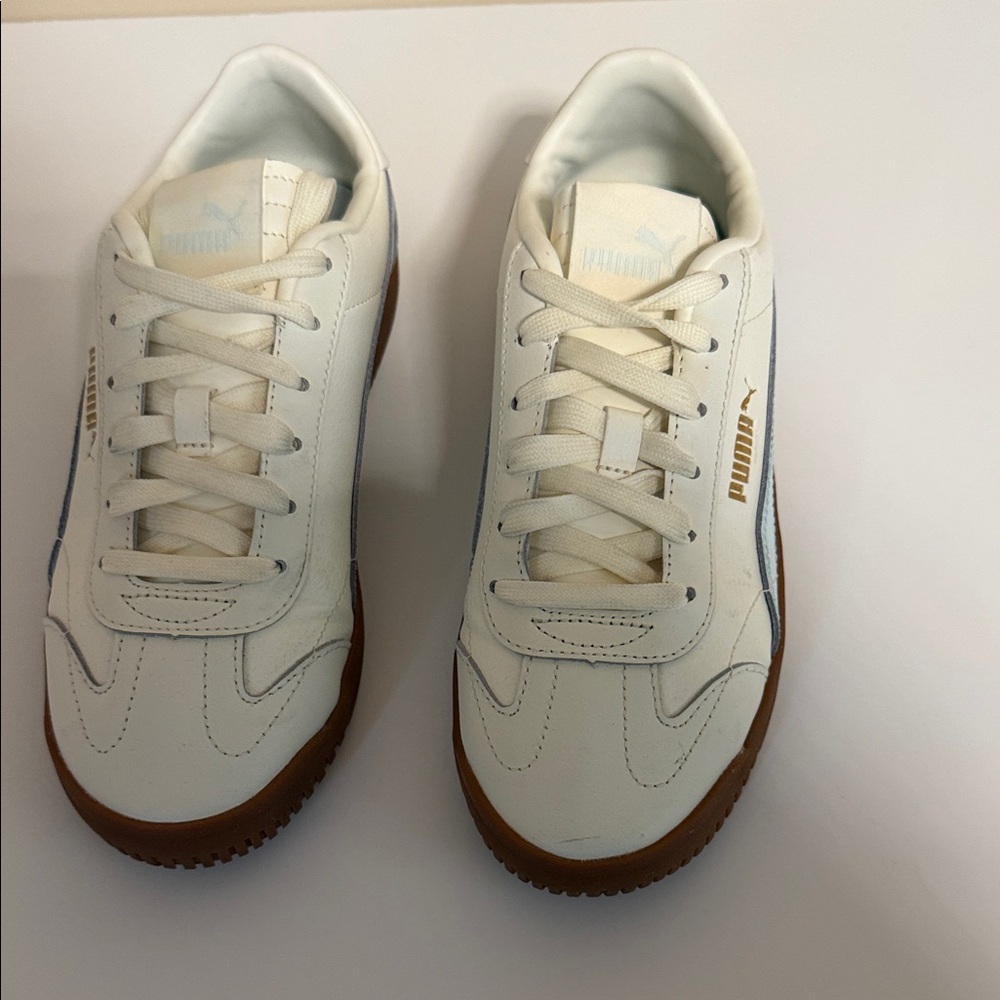 Puma Women's White and Brown Sneakers